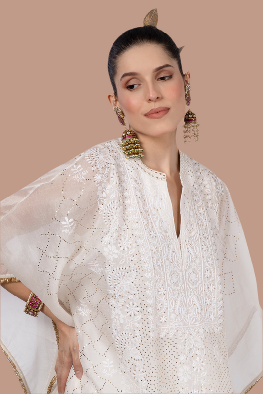 Mukaish-Chikankari Kurta