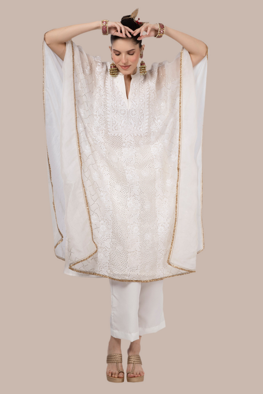 Mukaish-Chikankari Kurta