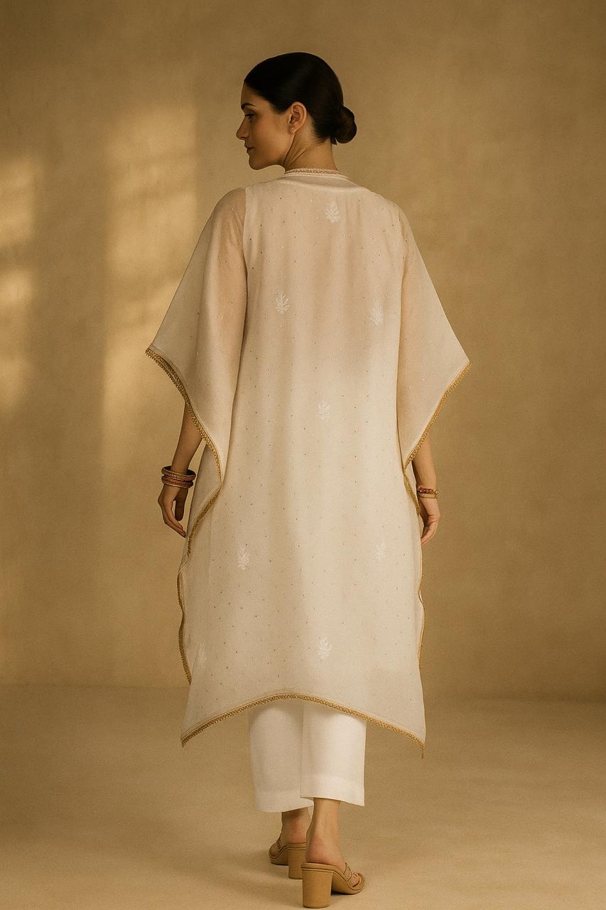 Mukaish-Chikankari Kurta