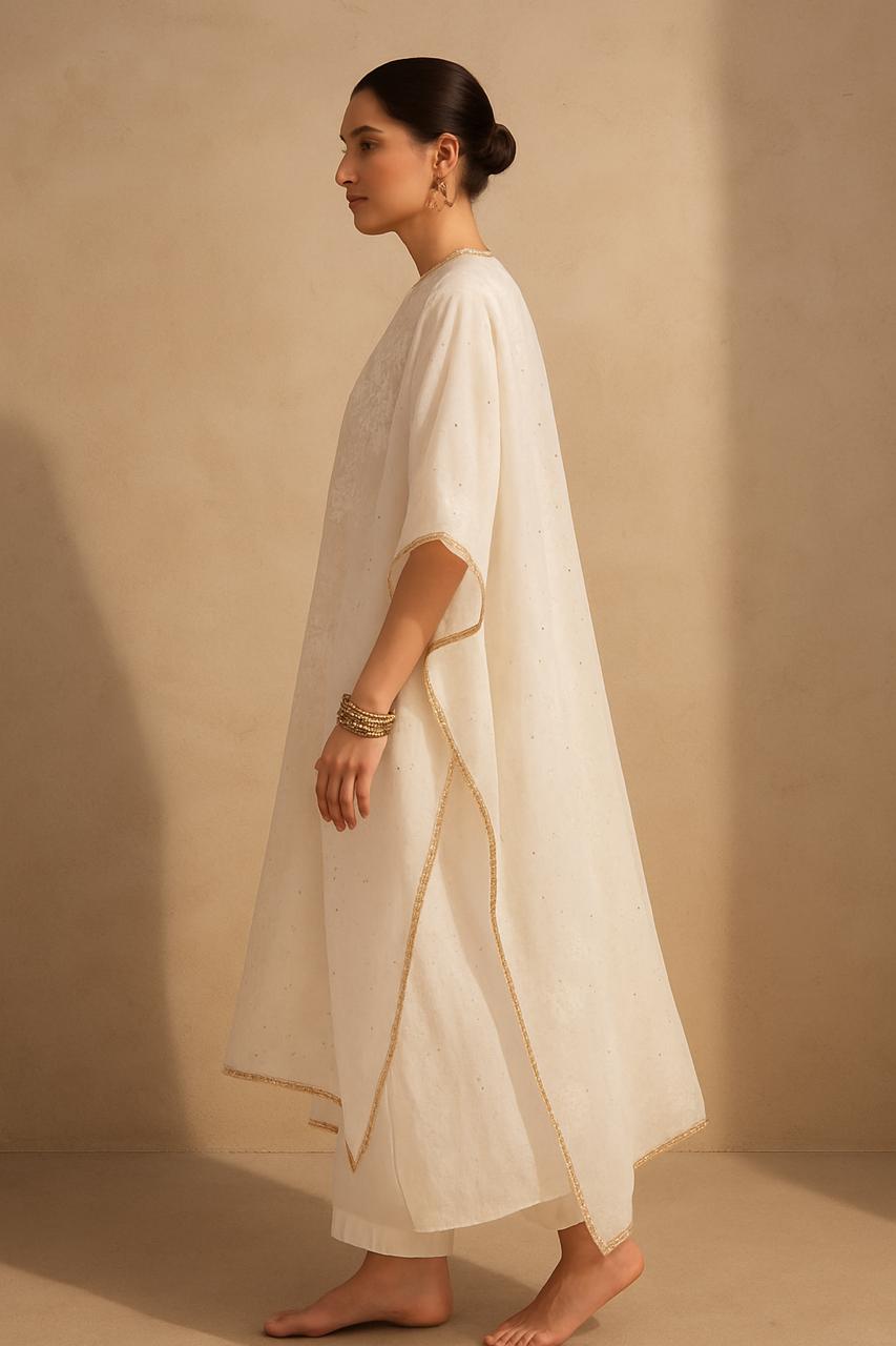 Mukaish-Chikankari Kurta